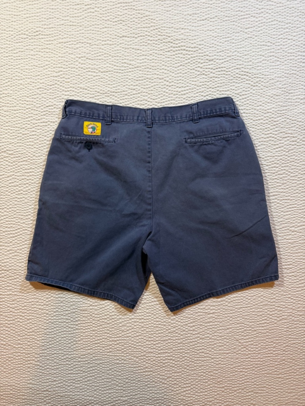 VINTAGE Duck Head Shorts Mens 36 Khaki Chino 90s Navy Cotton Causal Golf Preppy